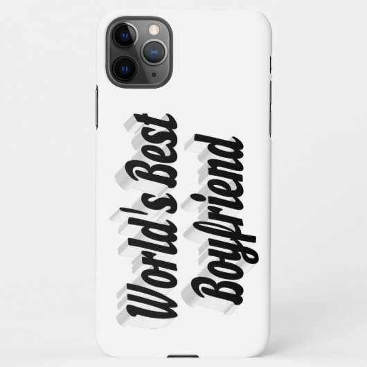 Best Boyfriend Black 3D Text iPhone Hülle (Rückseite)