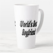 Best Boyfriend Black 3D Text Milchtasse (Rechte Ecke)