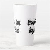Best Boyfriend Black 3D Text Milchtasse (Vorderseite)