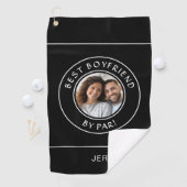 Best Boyfriend By Par Fun Foto Golfer Black Pro Golfhandtuch (Insitu)