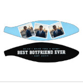 Best Boyfriend Ever 3 Photo Collage Blue & Black Mini Basketball (Panele)