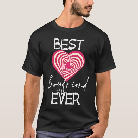 Best Boyfriend Ever Matching Couple Valentines ON T-Shirt (Vorderseite)