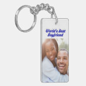 Best Boyfriend Foto blue 3D Text Schlüsselanhänger (Vorderseite links)