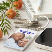 Best Boyfriend Foto blue 3D Text Schlüsselanhänger (Vorderseite rechts)