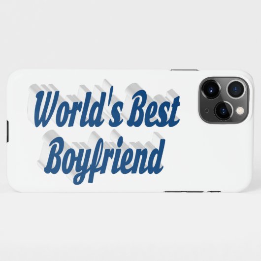 Best Boyfriend mit Sea Blue Text iPhone Gehäuse iPhone Hülle (Rückseite (Horizontal))