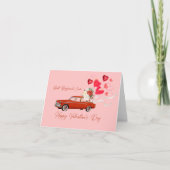 BEST BOYFRIEND PRO VINTAGE CAR VALENTINE KARTE (Vorderseite)