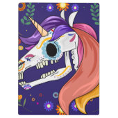 Best Boys' Einzigartiges Einhorn Skeleton School A Klemmbrett (Rückseite)