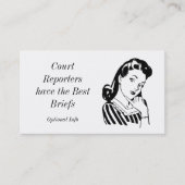 Best Briefings Court Reporter Business Cards Visitenkarte (Vorderseite)