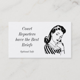 Best Briefings Court Reporter Business Cards Visitenkarte