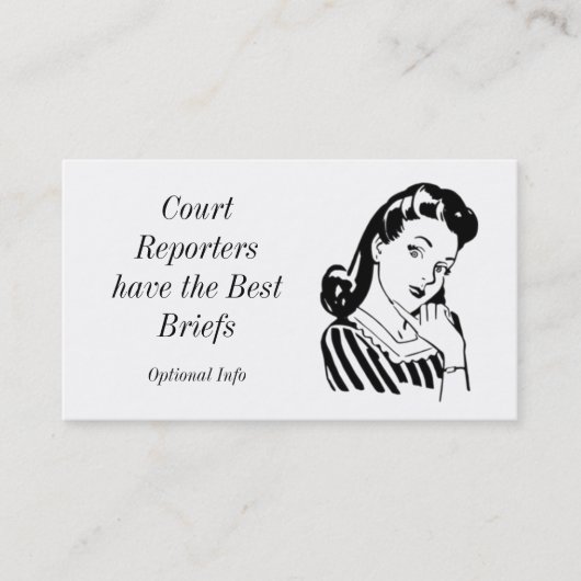 Best Briefings Court Reporter Business Cards Visitenkarte (Vorderseite)