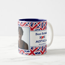 BEST BRITISH MUM Personalisiert Union Jack Foto