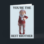 BEST BROTHER BIRTHDAY GNOME ELF CARD FEIERTAGSKARTE<br><div class="desc">BEST BROTHER GNOME BIRTHDAY CARD</div>