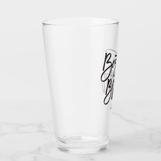 Best Brother Gift Black Script Typografy name Glas (Rechts)