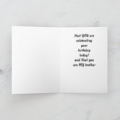 **BEST BROTHER JE** GLÜCKLICH BIRTHTAG KARTE (Innenseite)