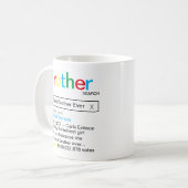Best Brother jemals Search Motor Ergebnis-Nachrich Kaffeetasse (Vorderseite Links)