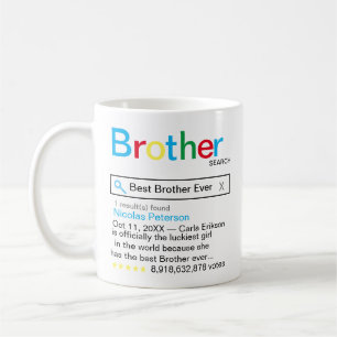 Best Brother jemals Search Motor Ergebnis-Nachrich Kaffeetasse