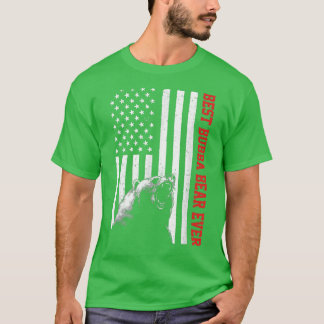 Best Bubba Bear je USA American Flag Father's Da T-Shirt