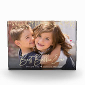 Best Bubbie Ever Gold Glitzer Script Individuelle  Fotoblock (Vorderseite)