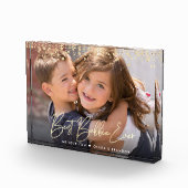 Best Bubbie Ever Gold Glitzer Script Individuelle  Fotoblock (Rechts)