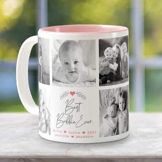 Best Bubbie Ever Modernes Drehbuch 8 FotoCollage Zweifarbige Tasse