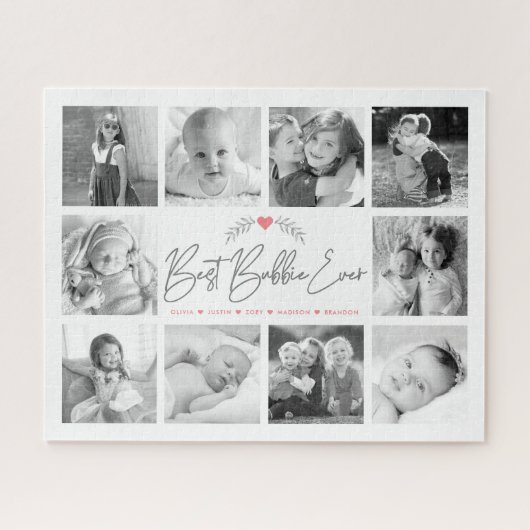 Best Bubbie je Script 10 Foto Collage Modern Puzzle (Horizontal)