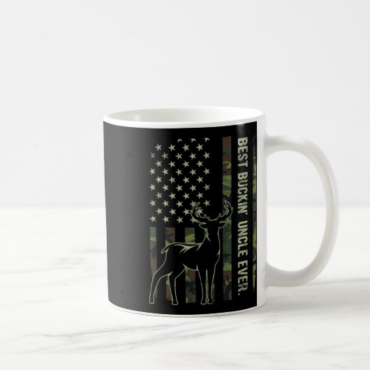 Best Buckin' Onkel je Camouflage American Flag Dee Kaffeetasse (Rechts)