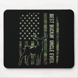 Best Buckin' Onkel je Camouflage American Flag Dee Mousepad