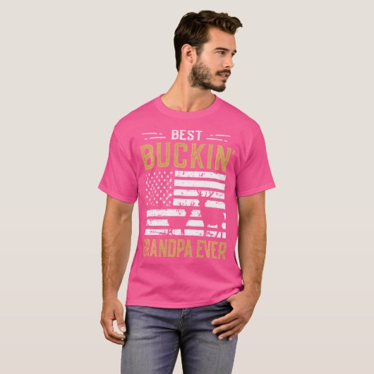 Best Buckin Opa Ever Funny Deer Hunter Cool Hu T-Shirt (Vorne ganz)