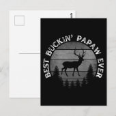 BEST BUCKIN' PAPAW JE POSTKARTE (Vorne/Hinten)
