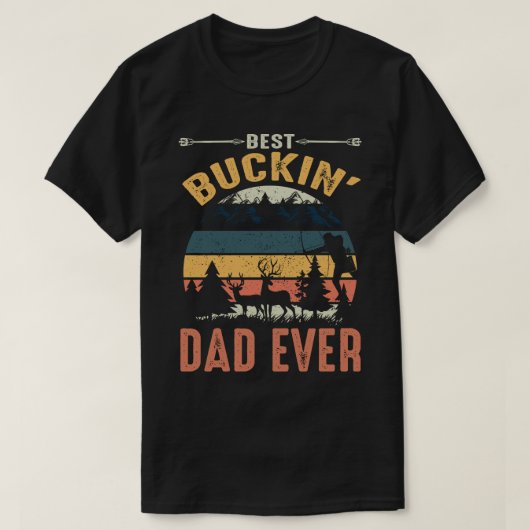 Best Buckin' VATER EVER Vintahe Vatertag T-Shirt (Design vorne)