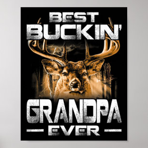 Best Buckin'Opa Ever Shirt Hirschjagd Bucki Poster