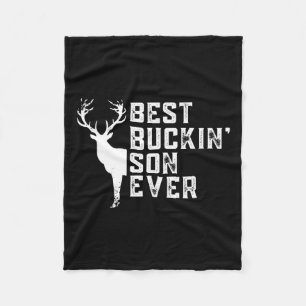 Best Buckin's Son Ever Jagen Buddy Deer Hunting D Fleecedecke