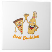 Best Buddies Pizza and Beer Fliese (Vorderseite)