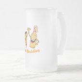 Best Buddies Pizza and Beer Mattglas Bierglas (VorderseiteRechts)