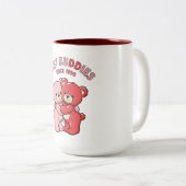 Best Buddies Since 1990 Red Teddy Bears Zweifarbige Tasse (VorderseiteRechts)