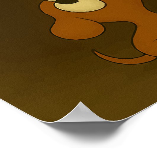 Best Buddies-Whimsical Cartoon Dog & Child Poster (Ecke)