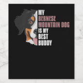 Best Buddy, Bernese Mountain Dog Weinetikett (Einzelnes Label)