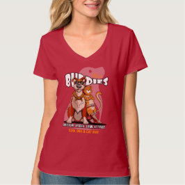 Best Buddy (Dunkelmodus) | Damen V-Ausschnitt T-Shirt