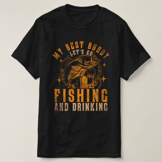 Best Buddy Fishing & Drinks Adventure T-Shirt (Design vorne)