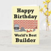 Best Builder Happy Birthday Card Karte (Gelbe Blume)