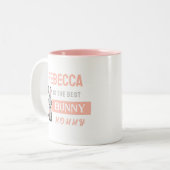 Best Bunny Mommy mit Name Coffee Tasse (Vorderseite Links)