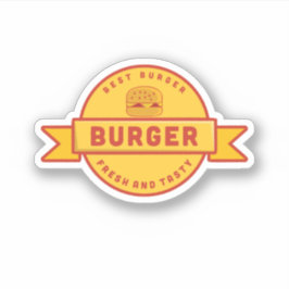 Best Burger, Vintages Fastfood-Logo Aufkleber