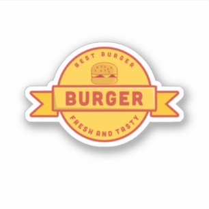 Best Burger, Vintages Fastfood-Logo Aufkleber