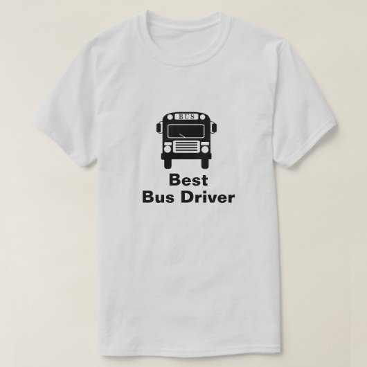 Best Bus Driver Bus Silhouette T - Shirt (Design vorne)