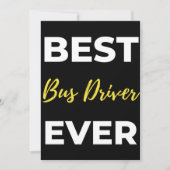 Best Bus Driver Ever Dankeskarte (Vorderseite)