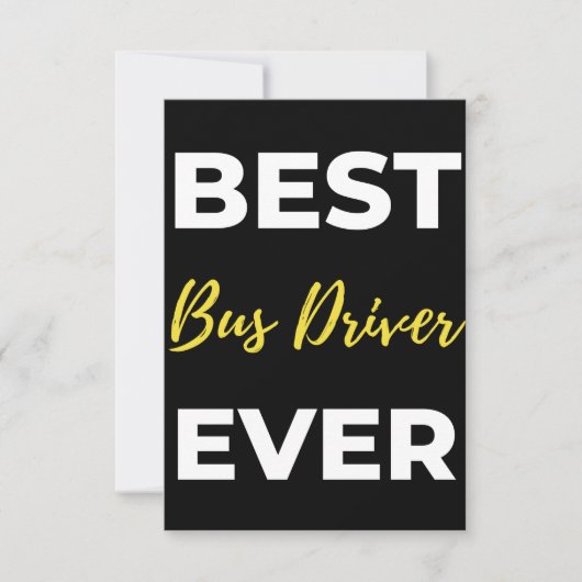Best Bus Driver Ever Dankeskarte (Vorderseite)