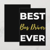 Best Bus Driver Ever Dankeskarte (Vorne/Hinten)