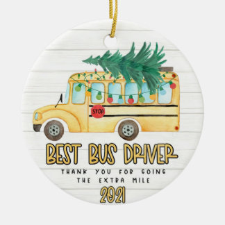 Best Bus Treiber Weihnachts-Ornament-Bus-Treiber G Keramik Ornament