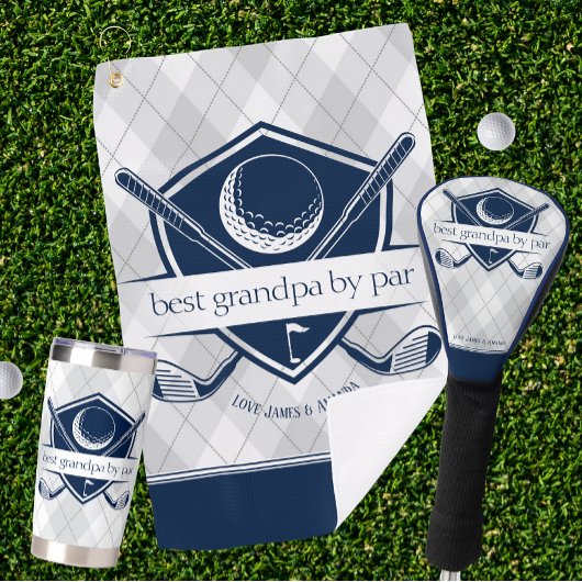Best by Par Geschenk für Vater, Opa Step Vater Golfhandtuch
