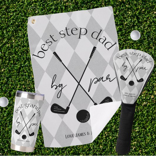 Best by Par Geschenk für Vater, Opa Step Vater Golfhandtuch